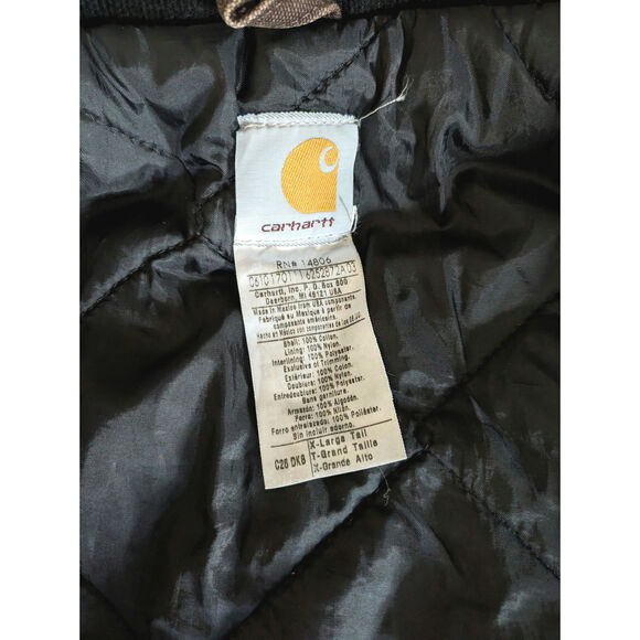 Vintage 1990's Carhartt Men's Brown Chore Workwear Jacket XL Tall - Picture 7 of 7